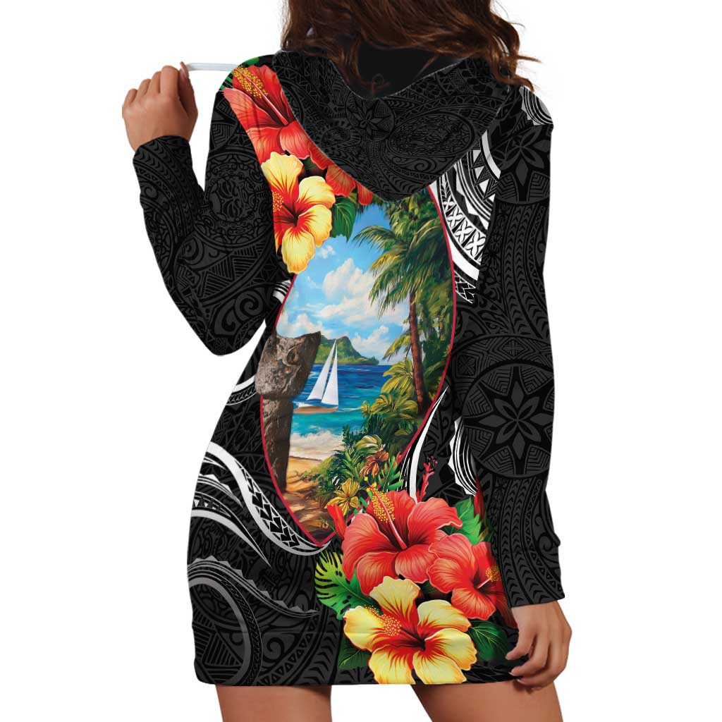 Hafa Adai Guam Hoodie Dress Guahan Seal Chamorro Stones Tribal