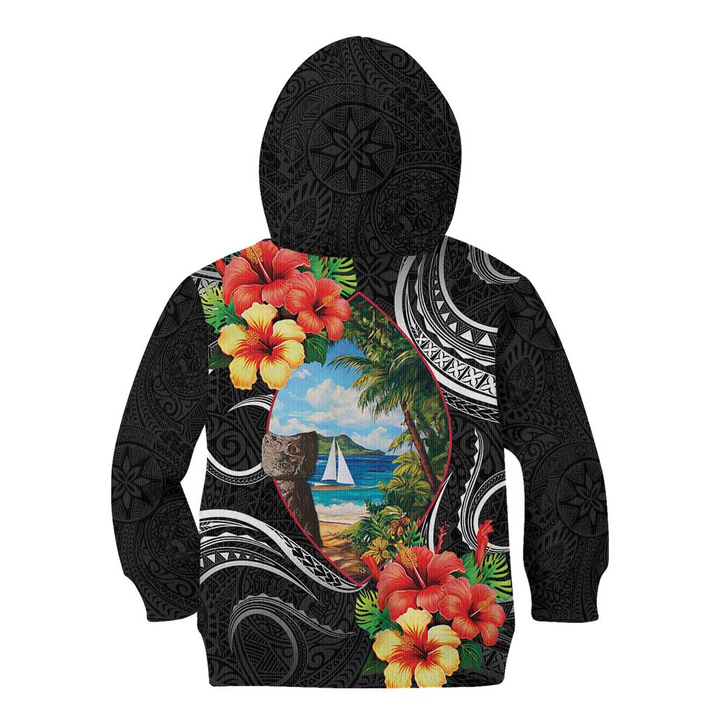 Hafa Adai Guam Kid Hoodie Guahan Seal Chamorro Stones Tribal