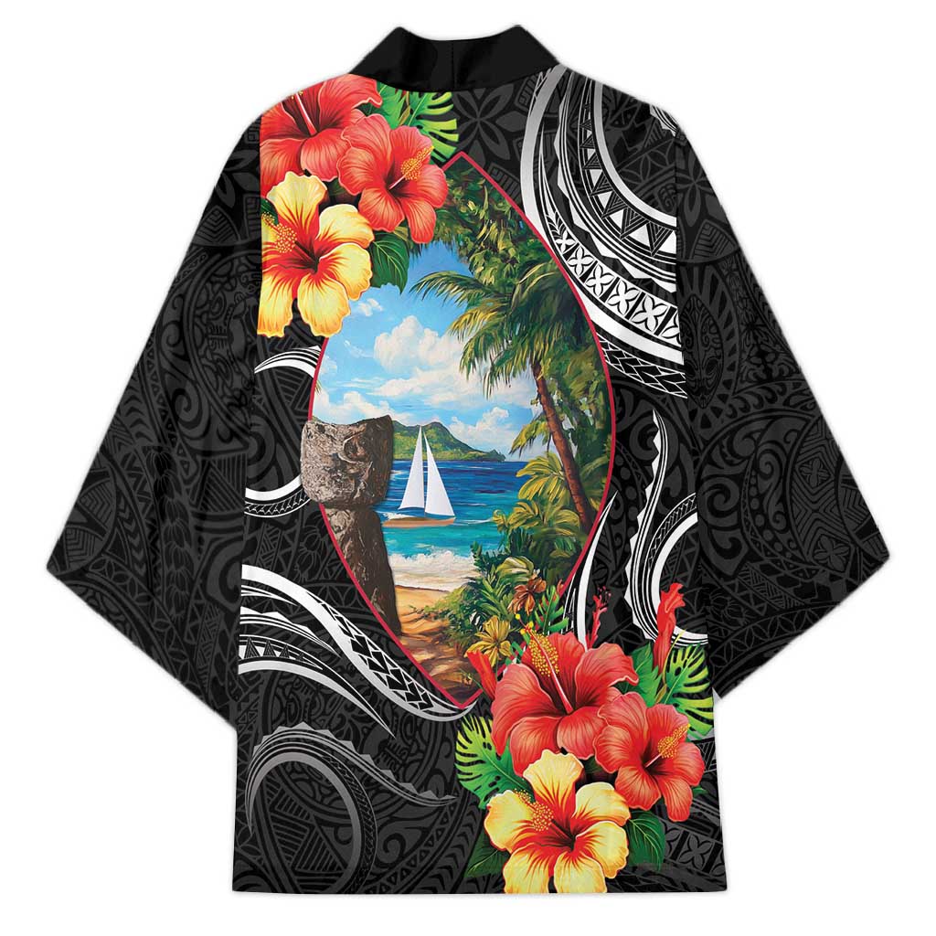 Hafa Adai Guam Kimono Guahan Seal Chamorro Stones Tribal - Polynesian Pride