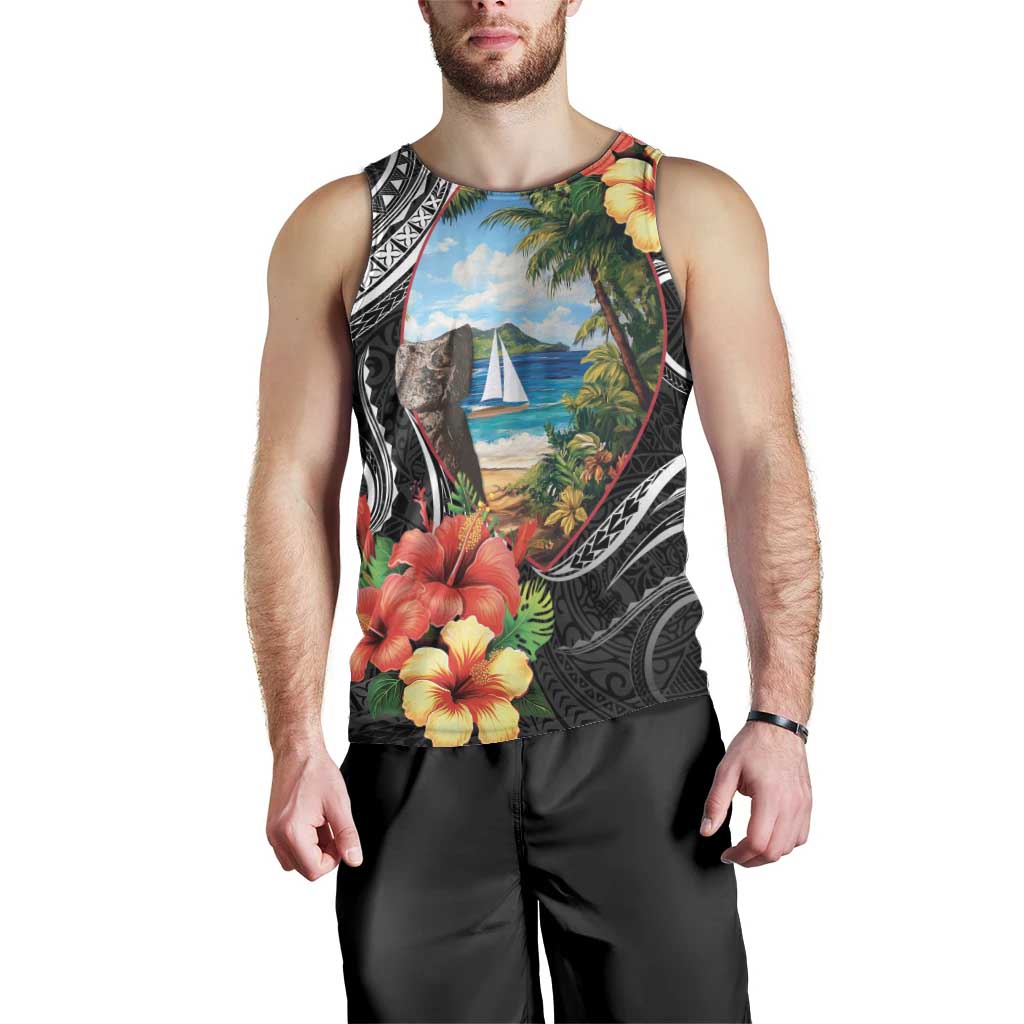 Hafa Adai Guam Men Tank Top Guahan Seal Chamorro Stones Tribal