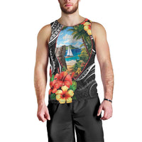 Hafa Adai Guam Men Tank Top Guahan Seal Chamorro Stones Tribal