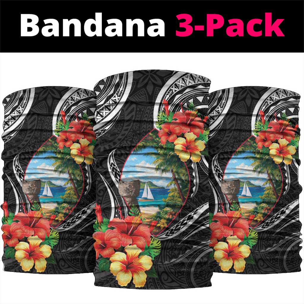 Hafa Adai Guam Neck Gaiter Guahan Seal Chamorro Stones Tribal - Polynesian Pride