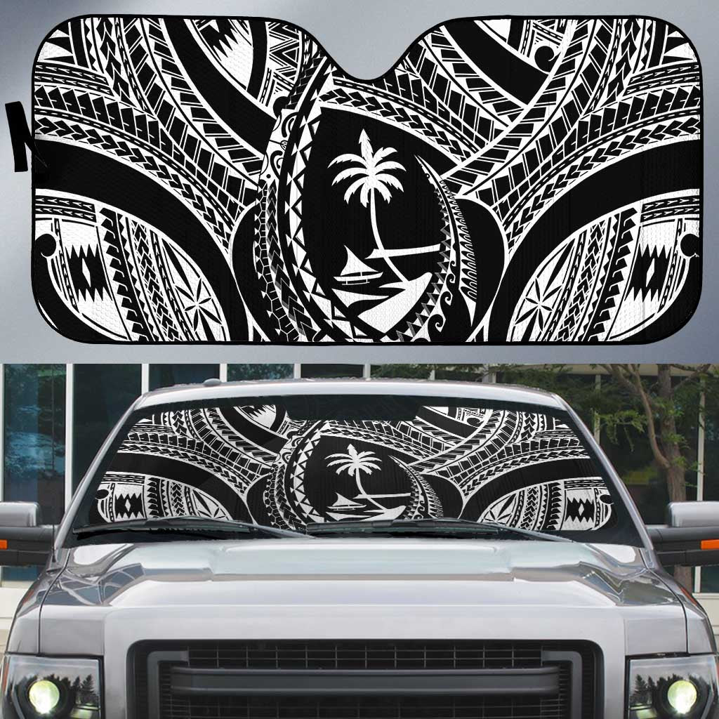 Hafa Adai Guam Inspired Tattoo Auto Sun Shade - Polynesian Pride