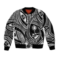 Hafa Adai Guam Inspired Tattoo Bomber Jacket LT9 Unisex Black - Polynesian Pride