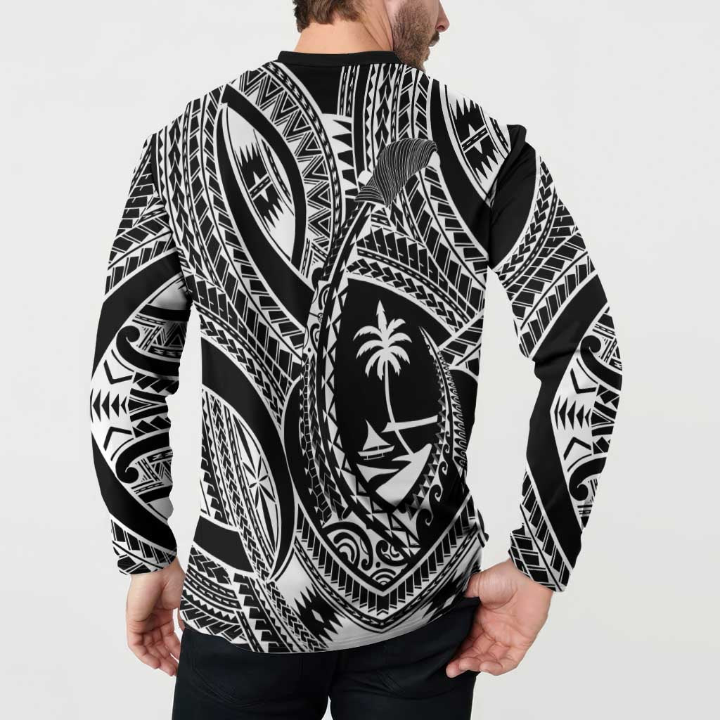 Hafa Adai Guam Inspired Tattoo Button Sweatshirt