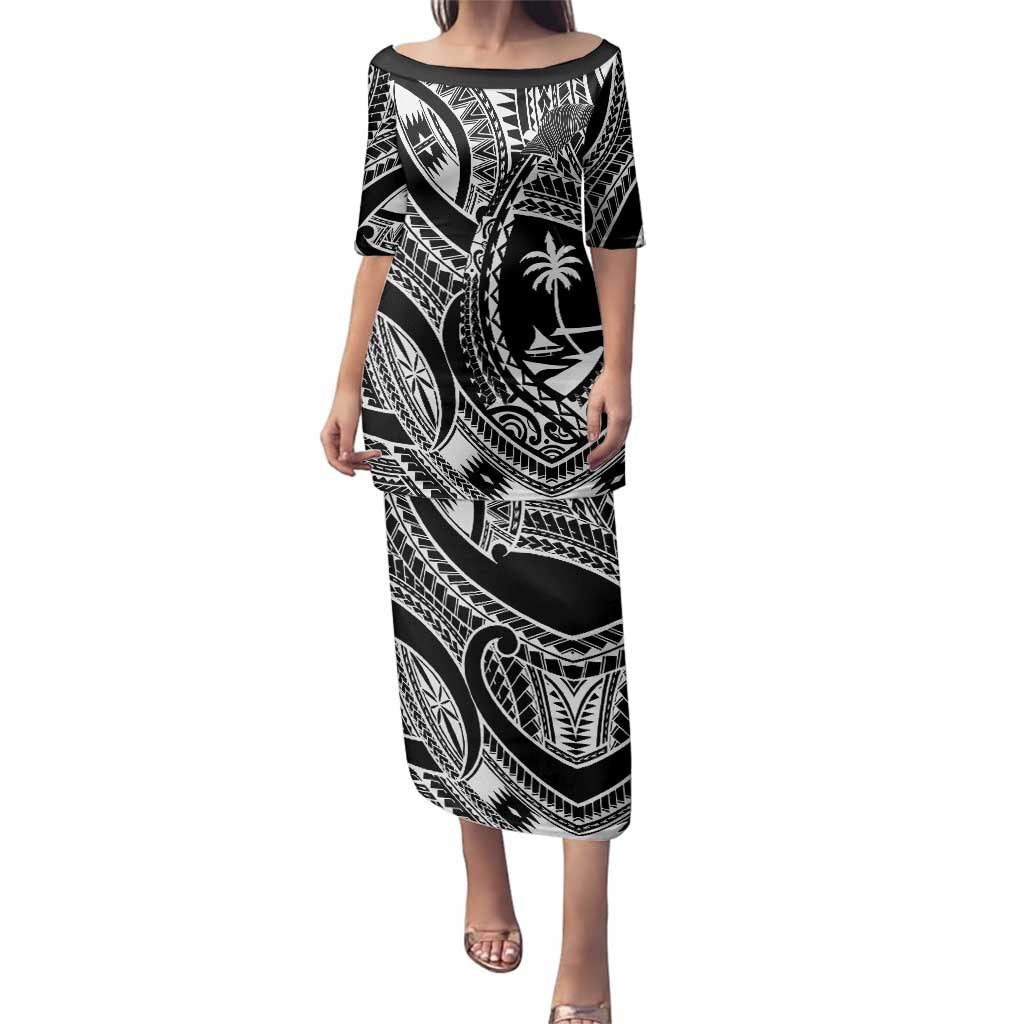 Hafa Adai Guam Inspired Tattoo Family Matching Puletasi and Hawaiian Shirt