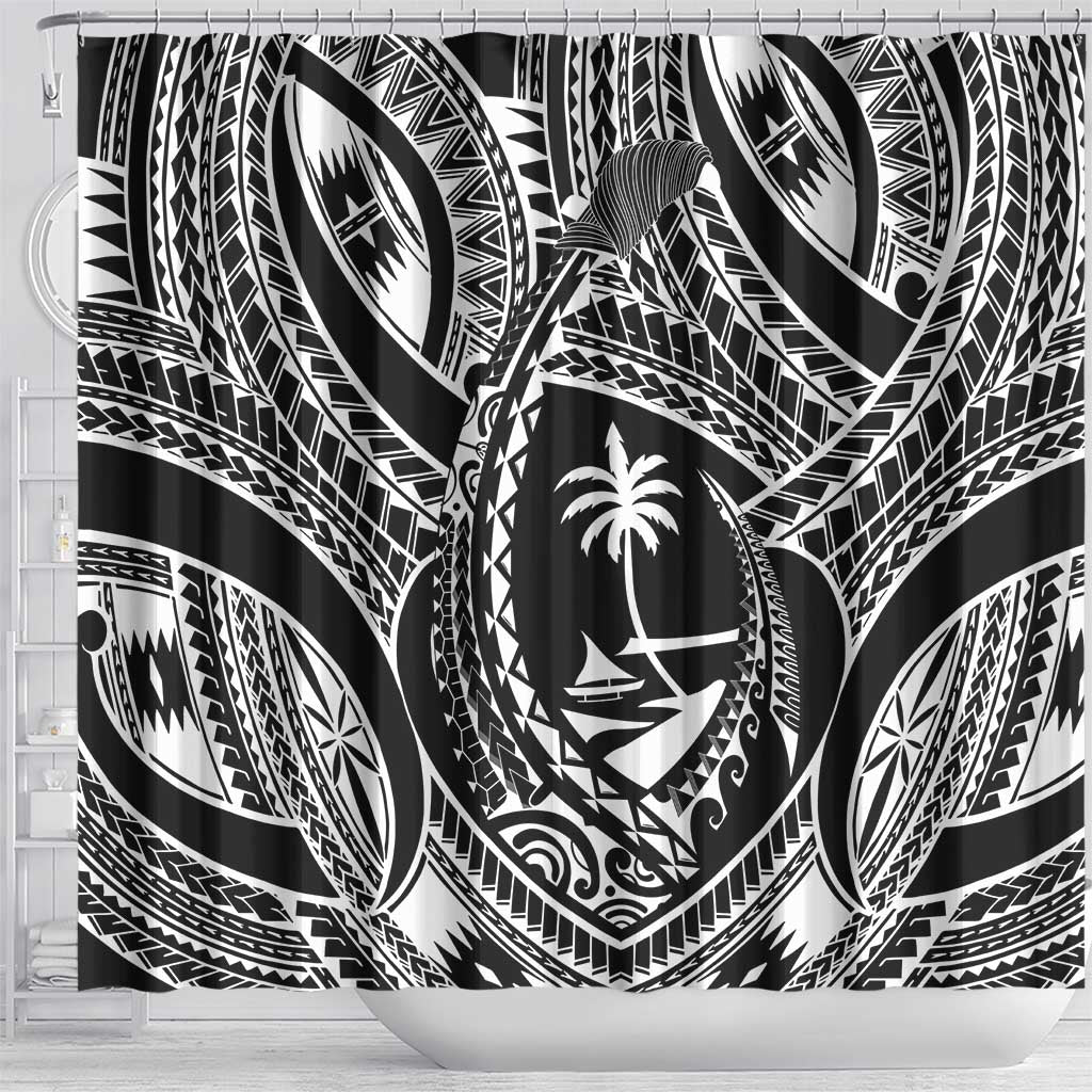 Hafa Adai Guam Inspired Tattoo Shower Curtain