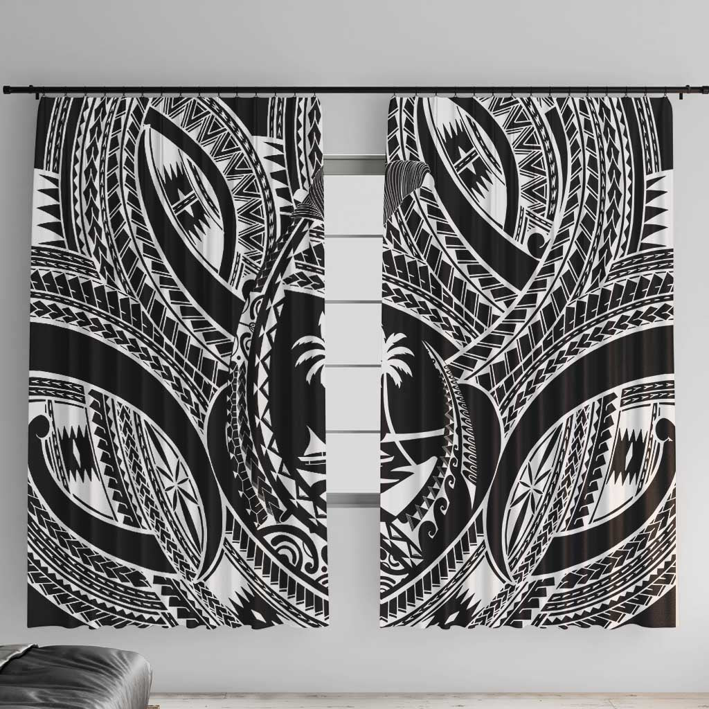 Hafa Adai Guam Inspired Tattoo Window Curtain