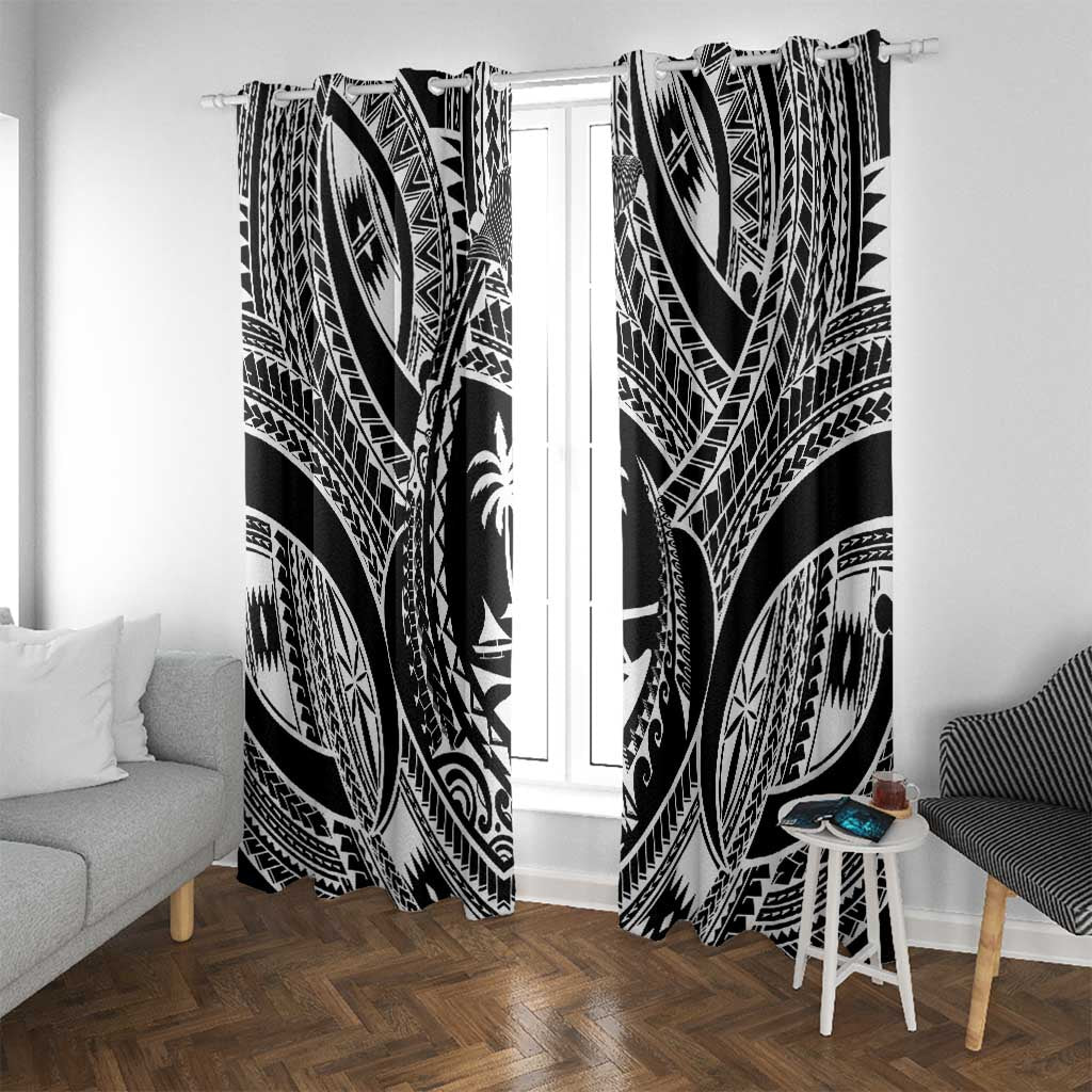 Hafa Adai Guam Inspired Tattoo Window Curtain