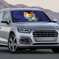 Hafa Adai Guam Seal Latte Stones Artwork Auto Sun Shade - Polynesian Pride