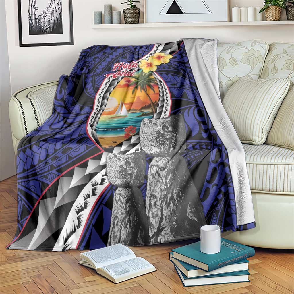 Hafa Adai Guam Seal Latte Stones Artwork Blanket