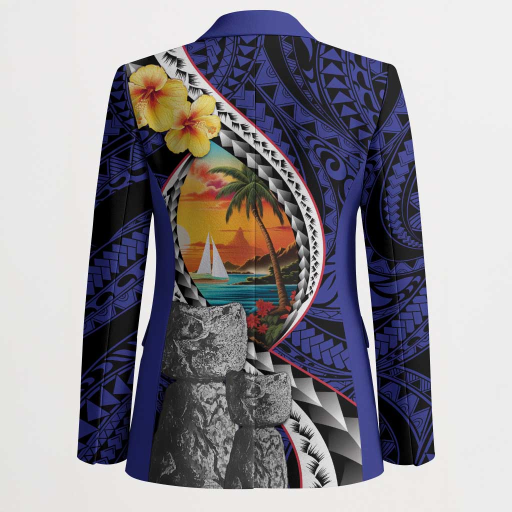Hafa Adai Guam Seal Latte Stones Artwork Blazer LT9 - Polynesian Pride
