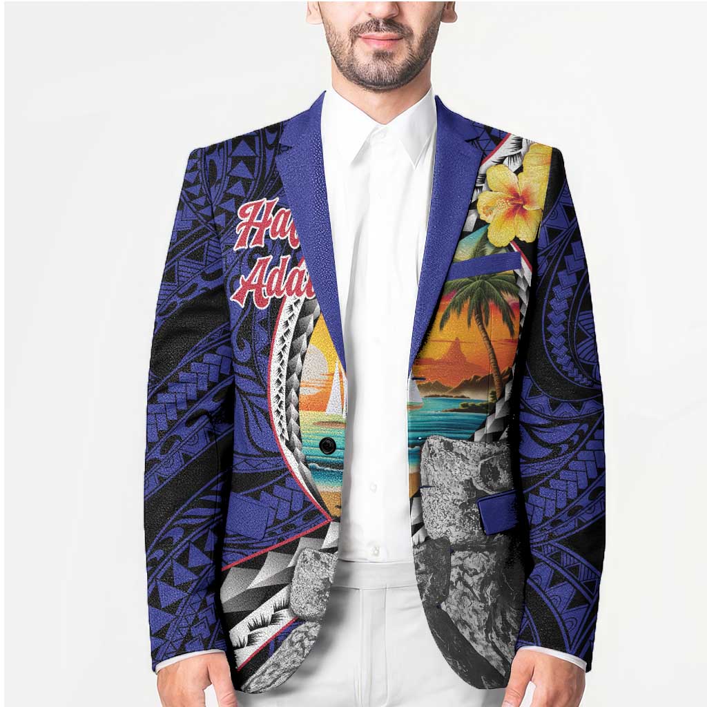 Hafa Adai Guam Seal Latte Stones Artwork Blazer LT9 - Polynesian Pride