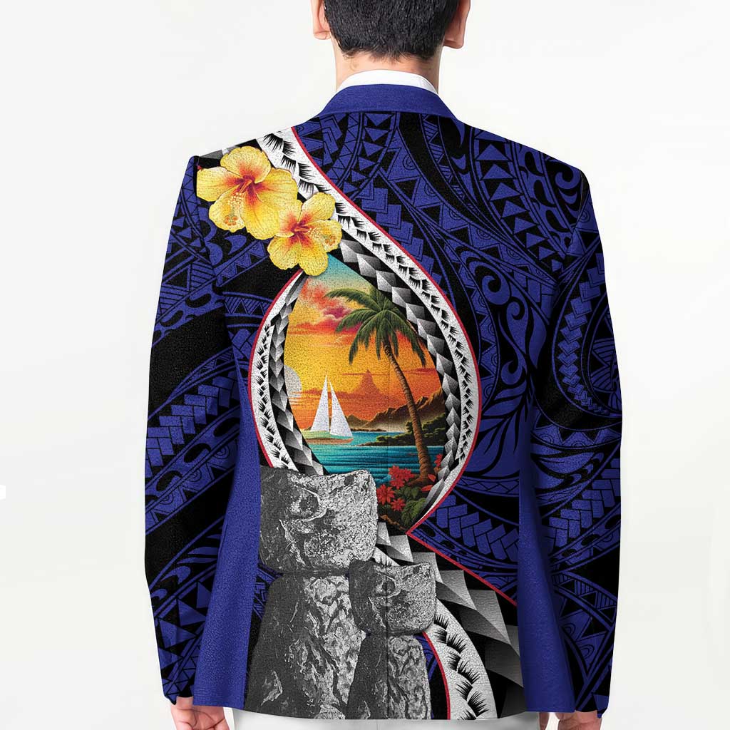 Hafa Adai Guam Seal Latte Stones Artwork Blazer LT9 - Polynesian Pride