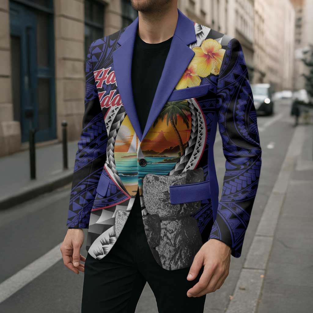 Hafa Adai Guam Seal Latte Stones Artwork Blazer LT9 - Polynesian Pride