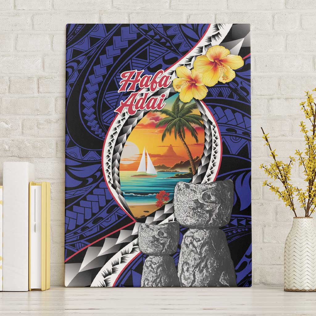 Hafa Adai Guam Seal Latte Stones Artwork Canvas Wall Art