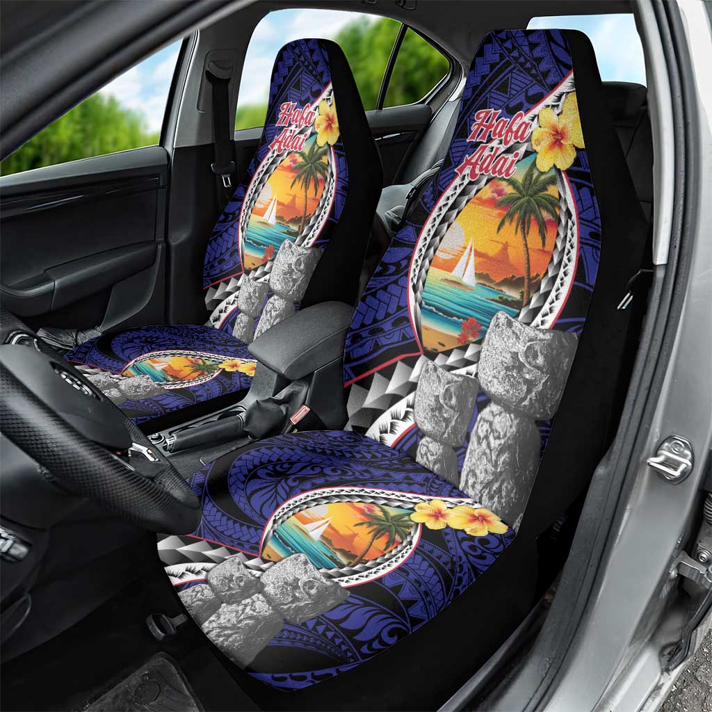 Hafa Adai Guam Seal Latte Stones Artwork Car Seat Cover