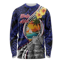 Hafa Adai Guam Seal Latte Stones Artwork Long Sleeve Shirt
