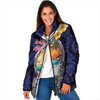 Hafa Adai Guam Seal Latte Stones Artwork Padded Jacket - Polynesian Pride