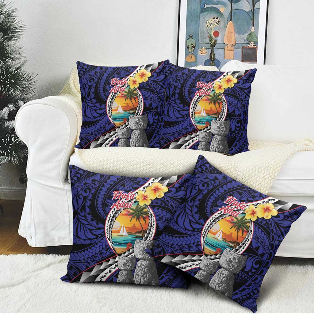Hafa Adai Guam Seal Latte Stones Artwork Pillow Cover - Polynesian Pride