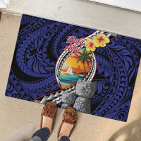 Hafa Adai Guam Seal Latte Stones Artwork Rubber Doormat