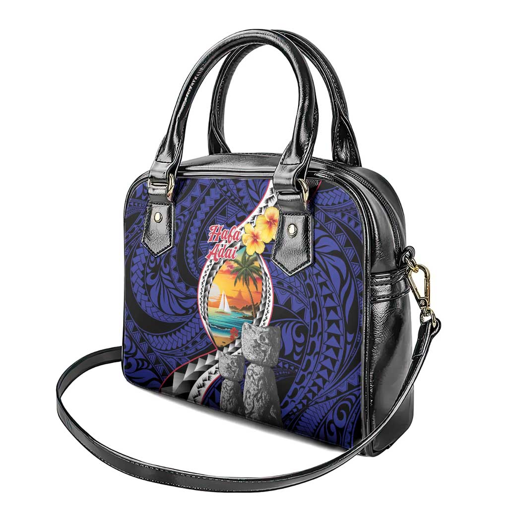 Hafa Adai Guam Seal Latte Stones Artwork Shoulder Handbag