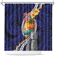 Hafa Adai Guam Seal Latte Stones Artwork Shower Curtain