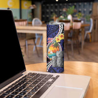 Hafa Adai Guam Seal Latte Stones Artwork Skinny Tumbler LT9 - Polynesian Pride