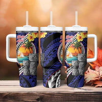 Hafa Adai Guam Seal Latte Stones Artwork Tumbler With Handle LT9 - Polynesian Pride
