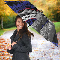 Hafa Adai Guam Seal Latte Stones Artwork Umbrella - Polynesian Pride