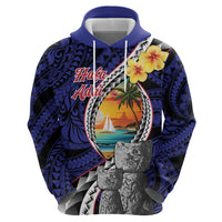 Hafa Adai Guam Seal Latte Stones Artwork Zip Hoodie