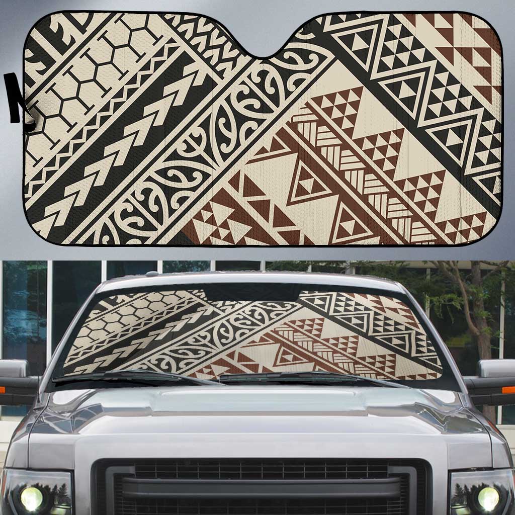 Niho Taniwha Kowhaiwhai Auto Sun Shade - Polynesian Pride
