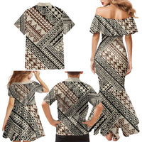 Niho Taniwha Kowhaiwhai Family Matching Mermaid Dress and Hawaiian Shirt