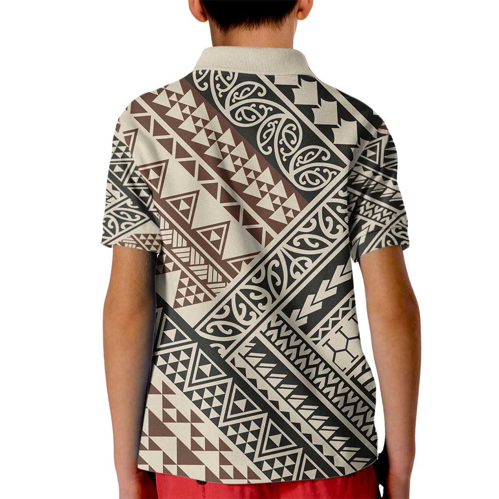 Niho Taniwha Kowhaiwhai Kid Polo Shirt LT9 - Polynesian Pride