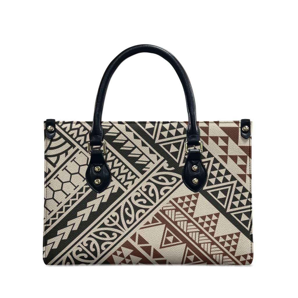 Niho Taniwha Kowhaiwhai Leather Bag - Polynesian Pride