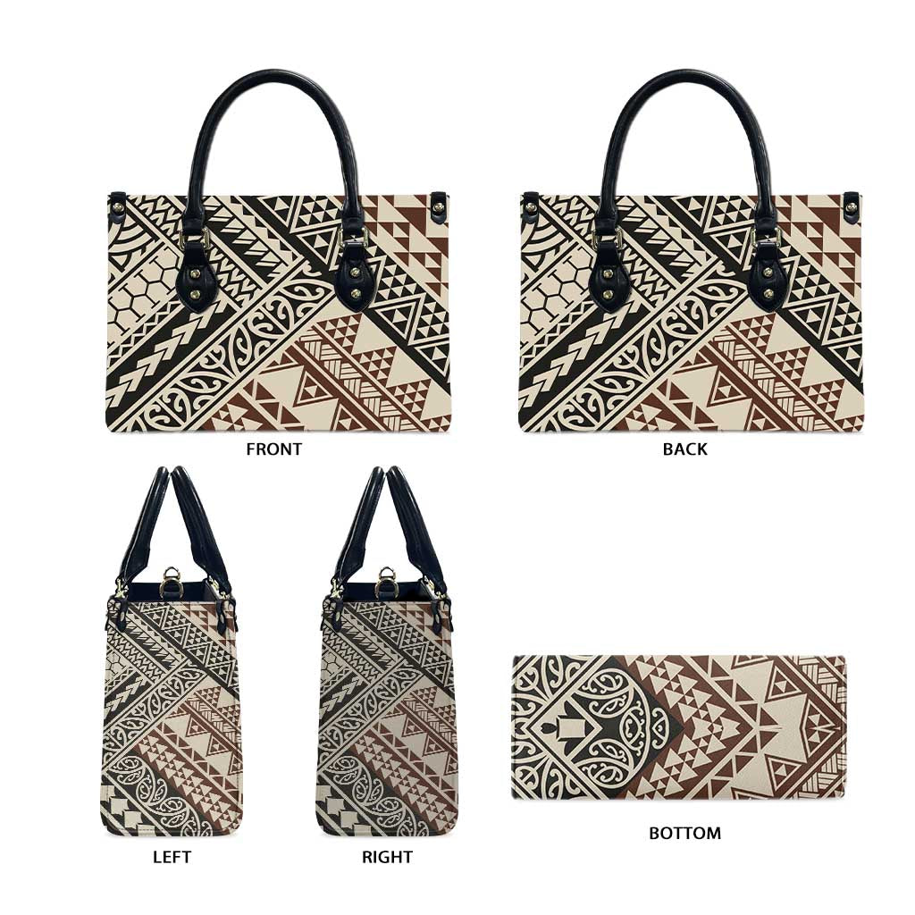 Niho Taniwha Kowhaiwhai Leather Bag - Polynesian Pride
