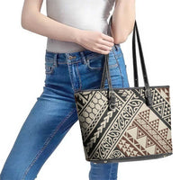 Niho Taniwha Kowhaiwhai Leather Tote Bag LT9 - Polynesian Pride