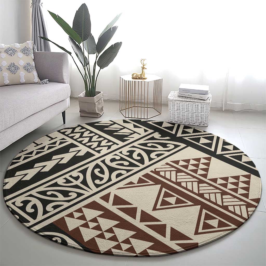 Niho Taniwha Kowhaiwhai Round Carpet
