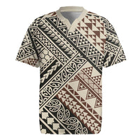 Niho Taniwha Kowhaiwhai Rugby Jersey LT9 Beige - Polynesian Pride