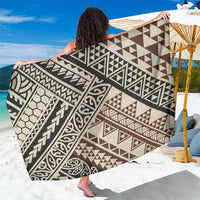 Niho Taniwha Kowhaiwhai Sarong LT9 One Size 44 x 66 inches Beige - Polynesian Pride