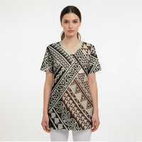 Niho Taniwha Kowhaiwhai Scrub Top LT9 - Polynesian Pride