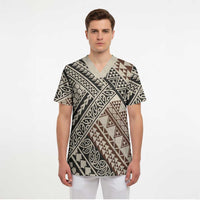 Niho Taniwha Kowhaiwhai Scrub Top LT9 - Polynesian Pride