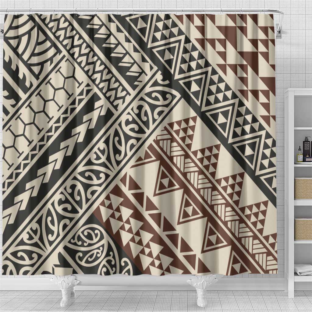 Niho Taniwha Kowhaiwhai Shower Curtain