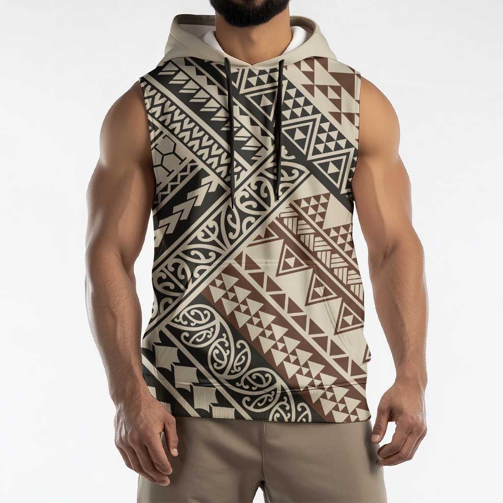Niho Taniwha Kowhaiwhai Sleeveless Hoodie LT9 - Polynesian Pride