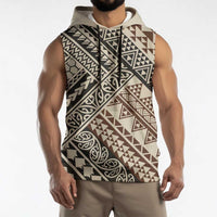 Niho Taniwha Kowhaiwhai Sleeveless Hoodie LT9 - Polynesian Pride