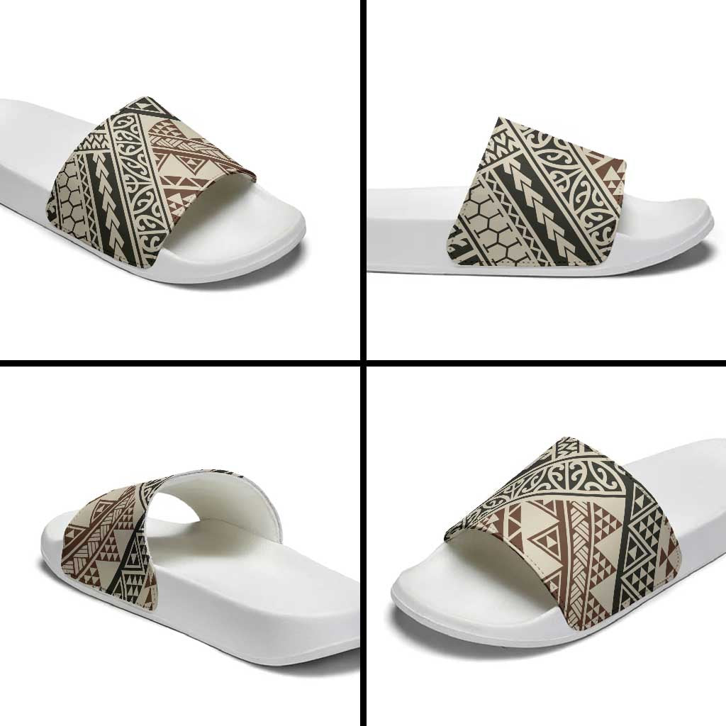 Niho Taniwha Kowhaiwhai Slide Sandals LT9 - Polynesian Pride