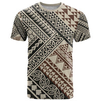 Niho Taniwha Kowhaiwhai T Shirt LT9 Beige - Polynesian Pride