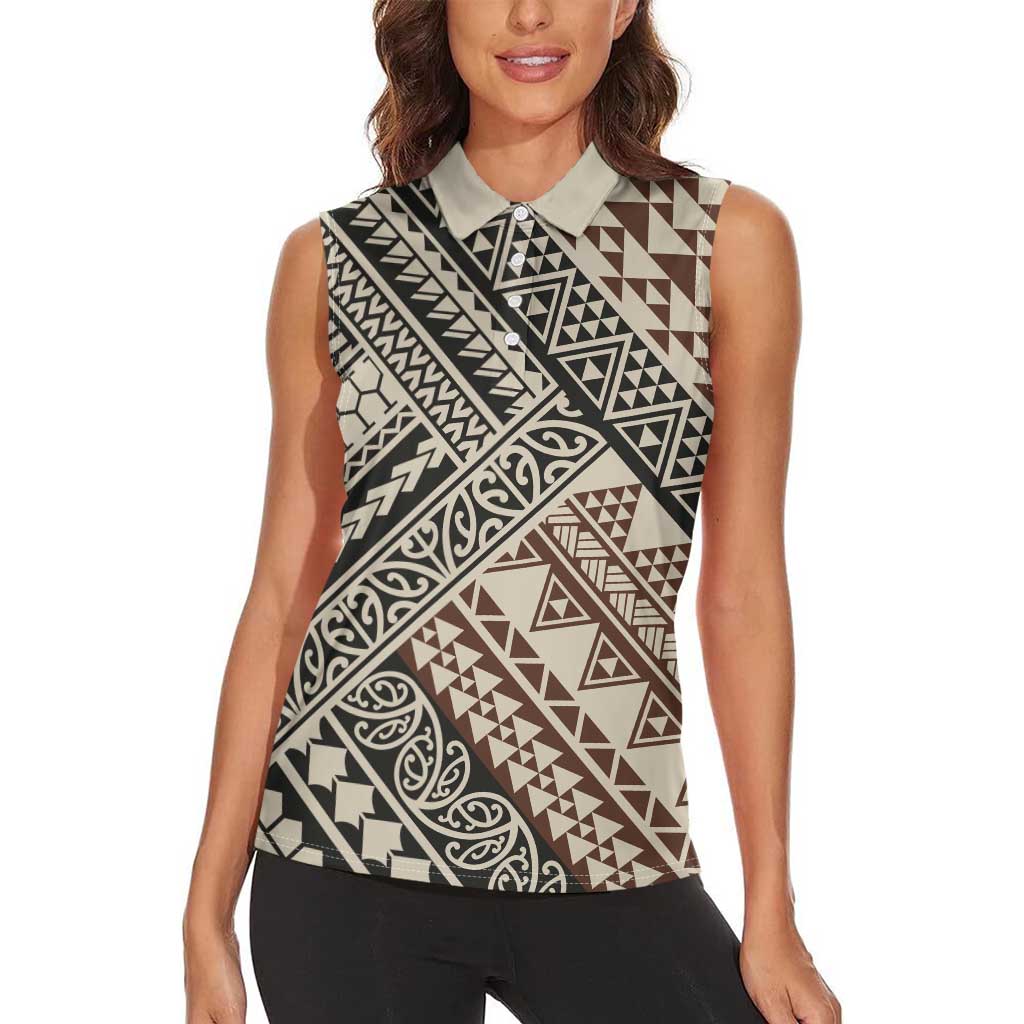 Niho Taniwha Kowhaiwhai Women Sleeveless Polo Shirt