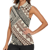 Niho Taniwha Kowhaiwhai Women Sleeveless Polo Shirt