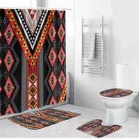 Niho Taniwha Taniko Motif Bathroom Set - Polynesian Pride